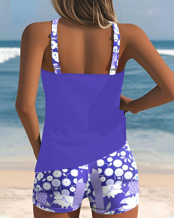 Hazel - Floral Print Two-Piece Swim Set