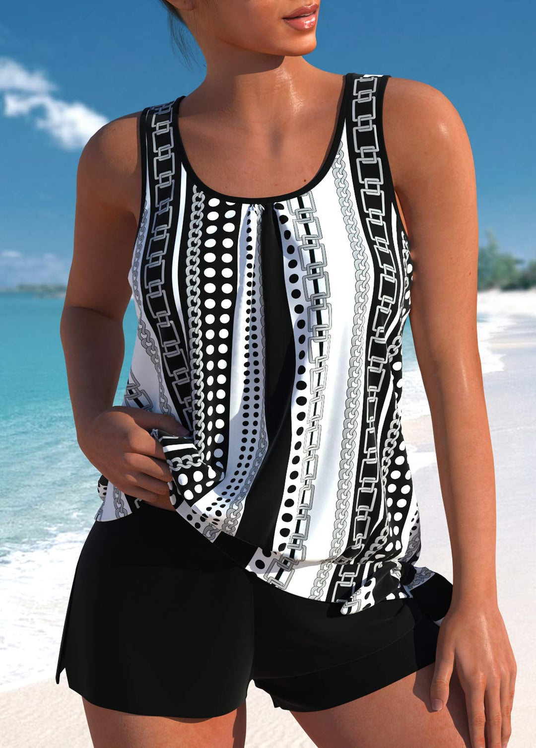 Elsie - Elegant High Waist Tankini